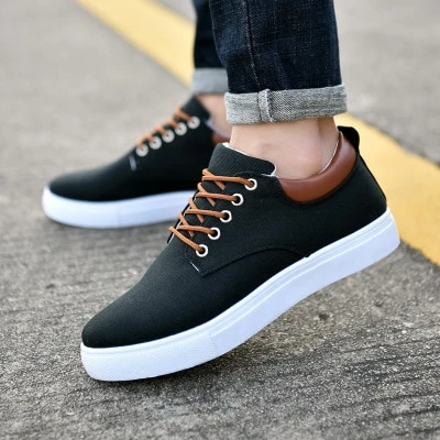 Mens breathable casual canvas sport shoes