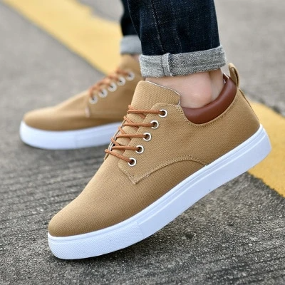 Mens breathable casual canvas sport shoes