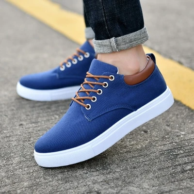 Mens breathable casual canvas sport shoes