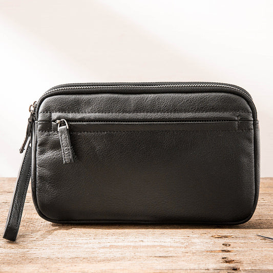 Mens Fashion Casual Leather Clutch Bag